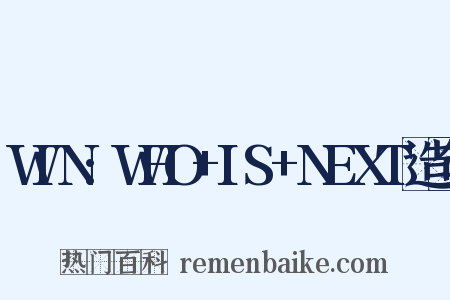WIN:WHO+IS+NEXT造句是什么意思的图片